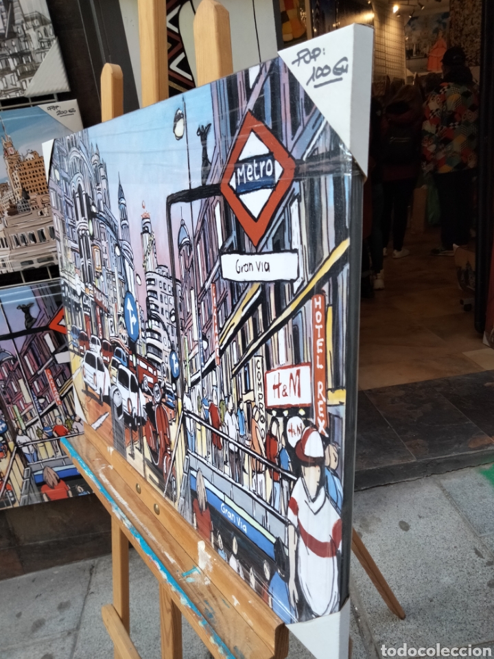 Arte: CUADRO de Gran V&iacute;a de Madrid tipo comic de JOSE ALCALA - Foto 2