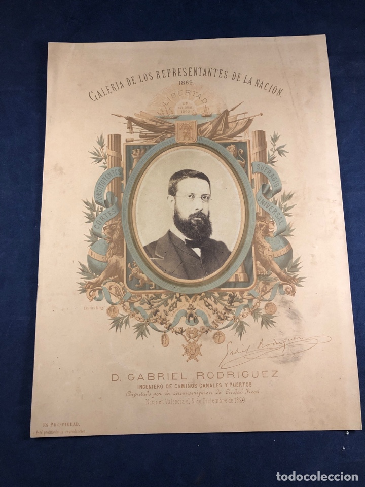 Arte: Galer&iacute;a de los representantes de la naci&oacute;n D. GABRIEL RODRIGUEZ