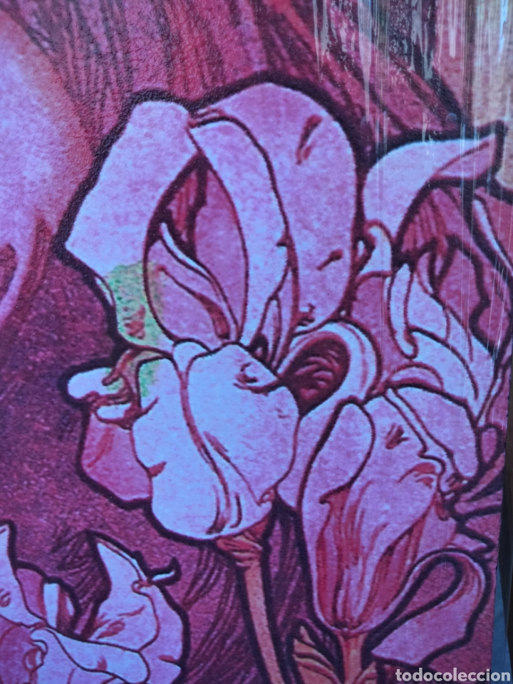 Arte: Cuadro DE MUCHA &rdquo;AMATISTA&rdquo; Litograf&iacute;a offset sobre tabla. - Foto 5