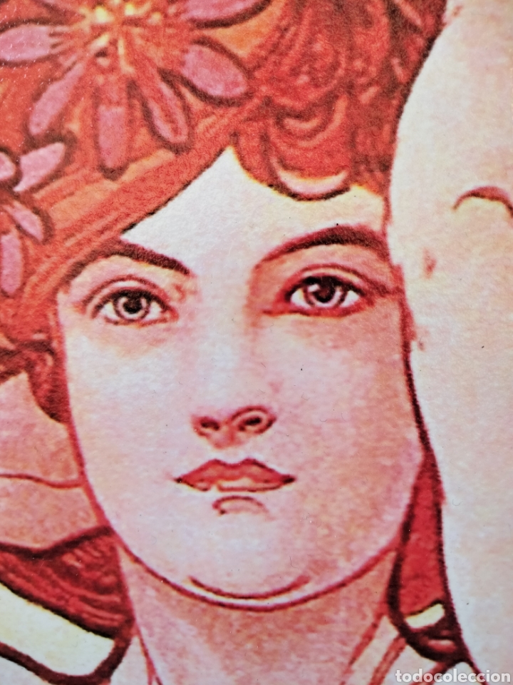 Arte: Cuadro DE MUCHA &rdquo;AMATISTA&rdquo; Litograf&iacute;a offset sobre tabla. - Foto 4