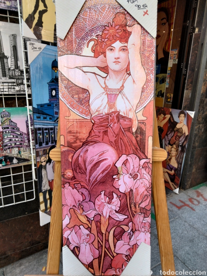Arte: Cuadro DE MUCHA &rdquo;AMATISTA&rdquo; Litograf&iacute;a offset sobre tabla. - Foto 1