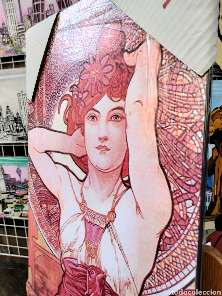 Arte: Cuadro DE MUCHA &rdquo;AMATISTA&rdquo; Litograf&iacute;a offset sobre tabla. - Foto 2