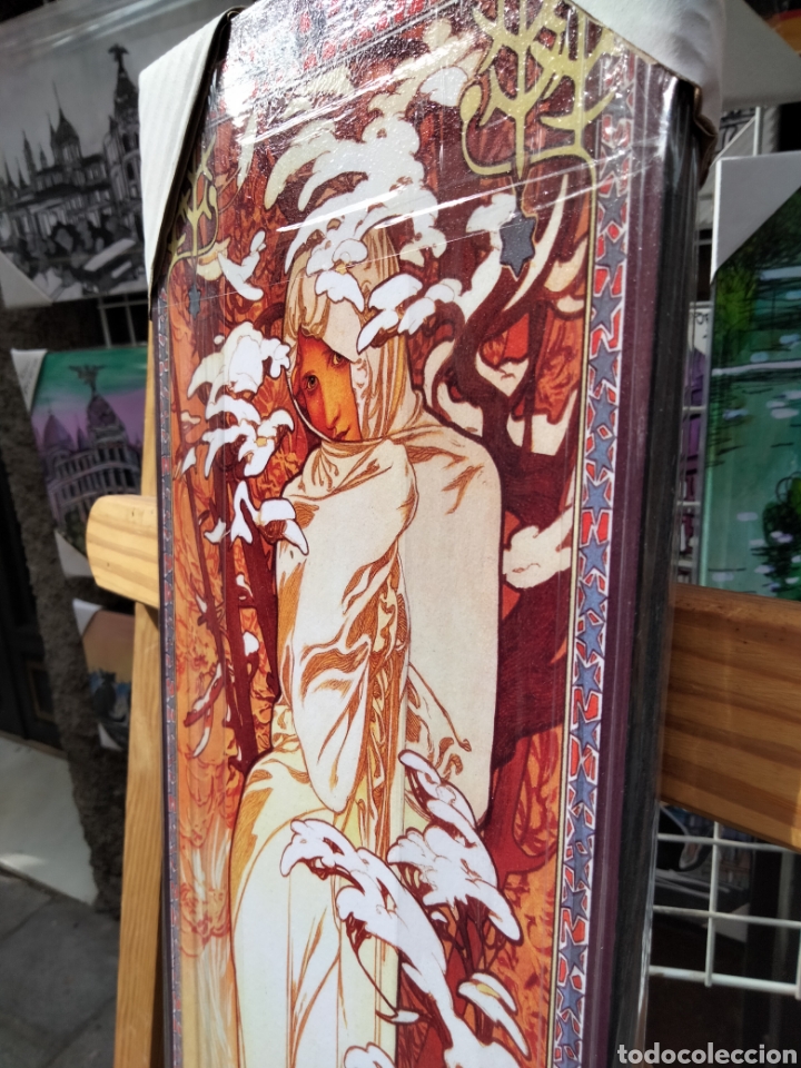 Arte: Cuadro de Alphonse Mucha. 60x20 cm. Litograf&iacute;a offset . - Foto 3