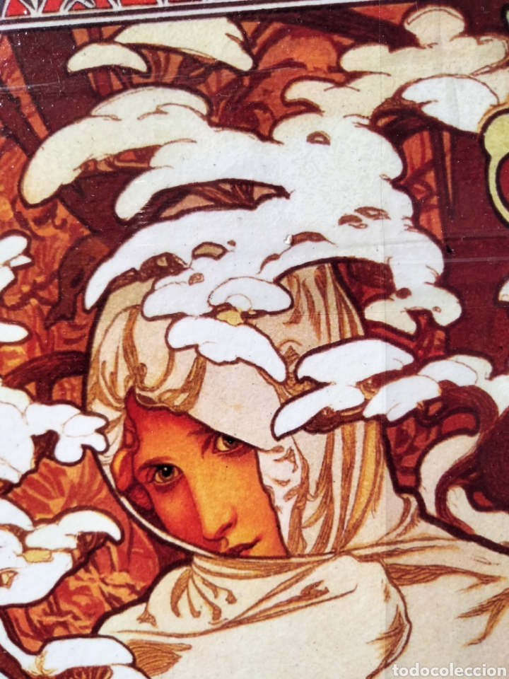 Arte: Cuadro de Alphonse Mucha. 60x20 cm. Litograf&iacute;a offset . - Foto 4