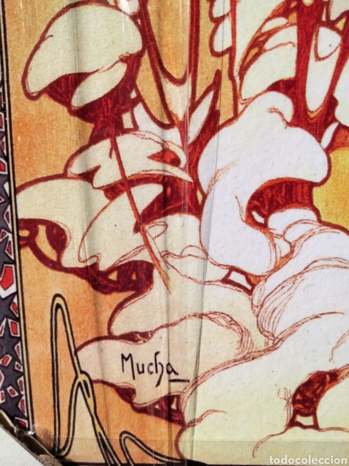 Arte: Cuadro de Alphonse Mucha. 60x20 cm. Litograf&iacute;a offset . - Foto 5