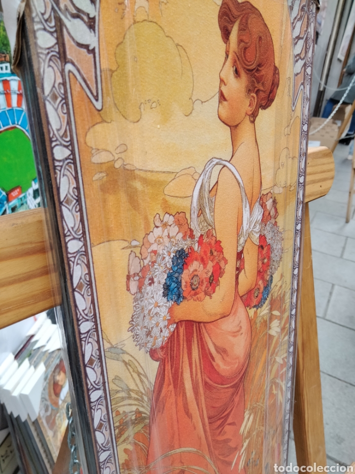 Arte: Cuadro de Alphonse Mucha. Litograf&iacute;a offset . 60x20 cm - Foto 3
