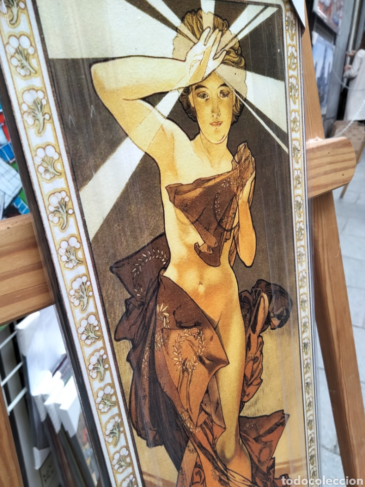 Arte: Cuadro de Alphonse Mucha. 60x20 cm. Litograf&iacute;a offset - Foto 2