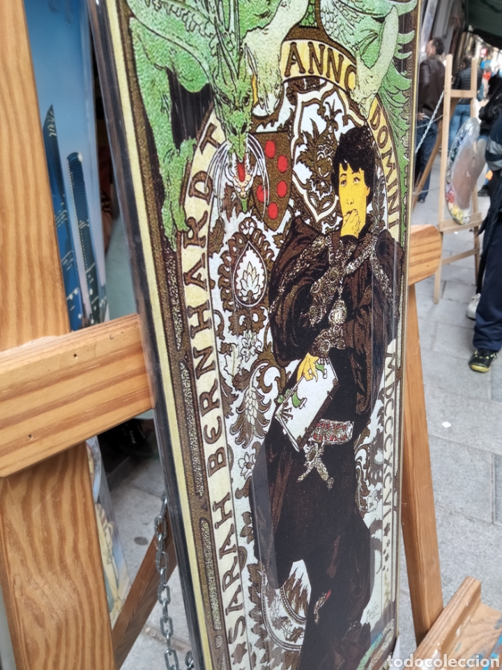 Arte: Cuadro de Alphonse Mucha. Litograf&iacute;a offset. 67x22 cm. - Foto 2