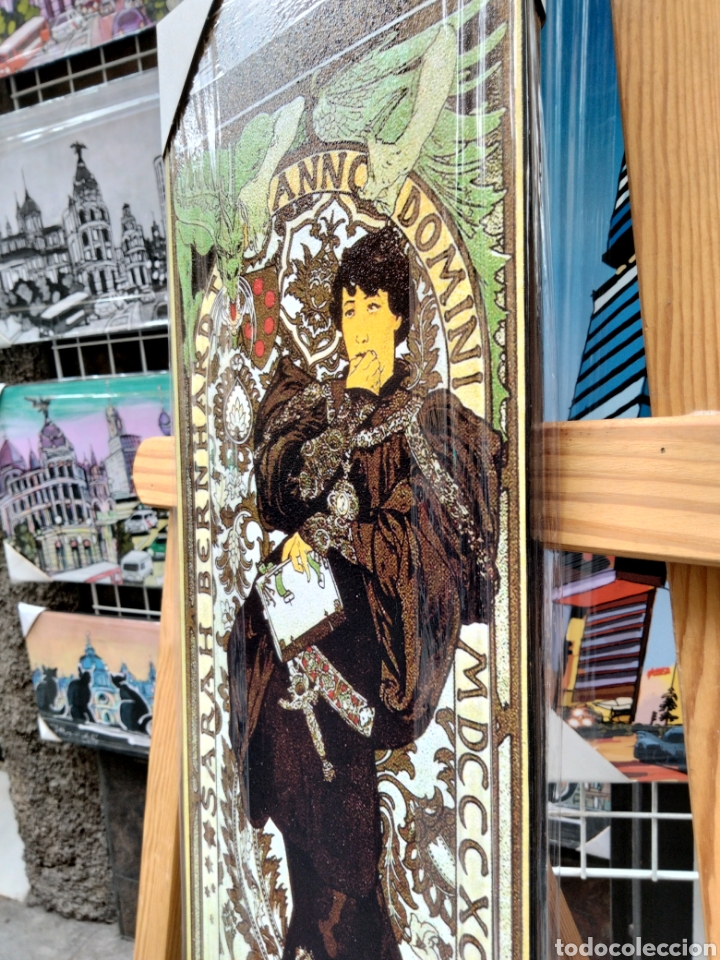 Arte: Cuadro de Alphonse Mucha. Litograf&iacute;a offset. 67x22 cm. - Foto 3