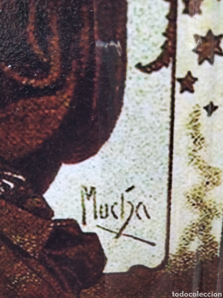 Arte: Cuadro de Alphonse Mucha. Litograf&iacute;a offset. 67x22 cm. - Foto 5