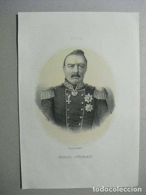 Art: 1867 LITOGRAFIA DEL PRINCIPE GORTSCHAKOF DIPLOMATICO Y POLITICO RUSO