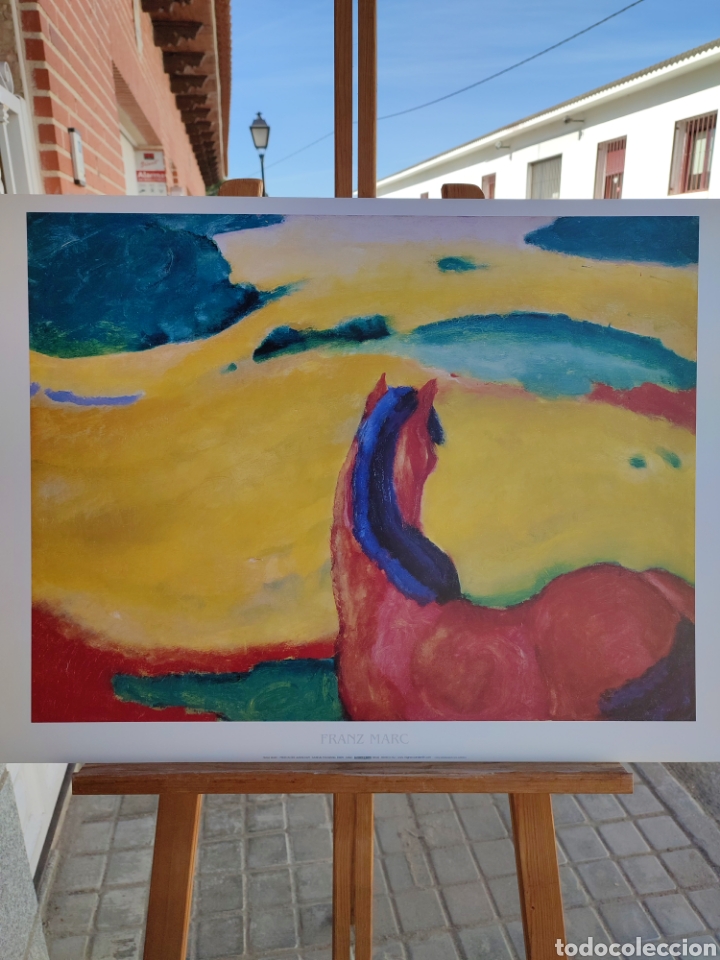 Art: Frank Marc, El Caballo Rojo. Cartel Litograf&iacute;a Offset tama&ntilde;o grande para ser enmarcada.