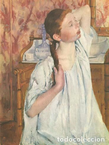 Kunst: Lamina impresionista de CASSAT &rdquo;Muchacha arreglandose el pelo&rdquo;, 80 x 60 cm