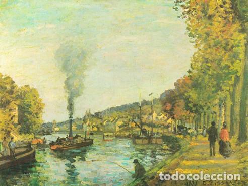 Kunst: Lamina impresionista de PISSARRO &rdquo;El Sena en Marly &rdquo; 1871. 80 x 60cm