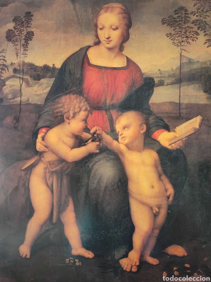 Art: Raffaello, Virgen con ni&ntilde;os, Cartel litograf&iacute;a Grande con certificaci&oacute;n 80x60 cm