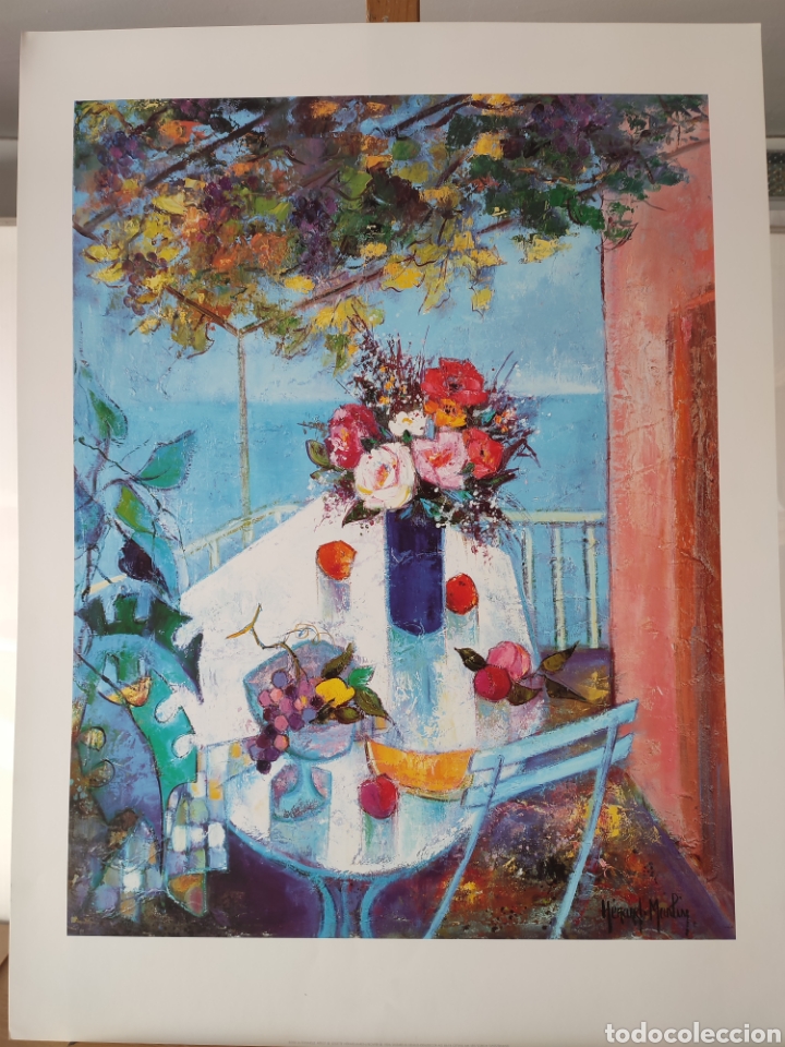 Art: Josette Herard Marlin, La Tonnelle, Cartel litograf&iacute;a 1996 con certificaci&oacute;n 80x60 cm OFERTA