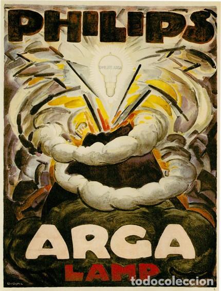 Arte: Lamina de cartel PHILIPS publicidad. Litografia offset 70 x 50 cm.
