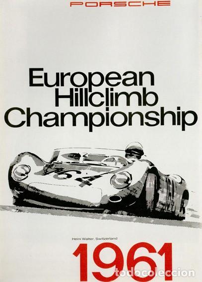 Arte: Lamina de PORCHE. Championship 1961. Litografia offset 70 x 50 cm.