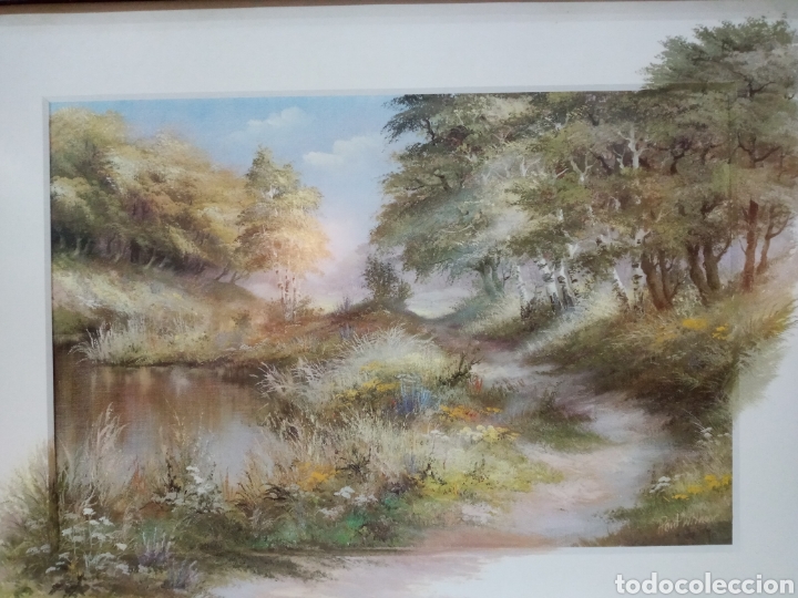 Art: 64x84cm.CUADRO ANTIGUO DE PAISAJE
