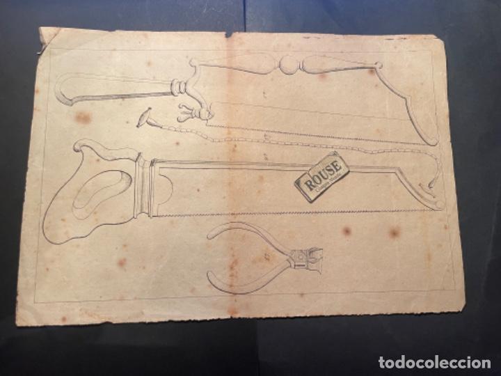 Arte: MEDICINA - ANTIGUA LITOGRAFIA - INSTRUMENTAL DE MEDICINA - MITAD DE S. XIX - 31,5X21,5 CM.