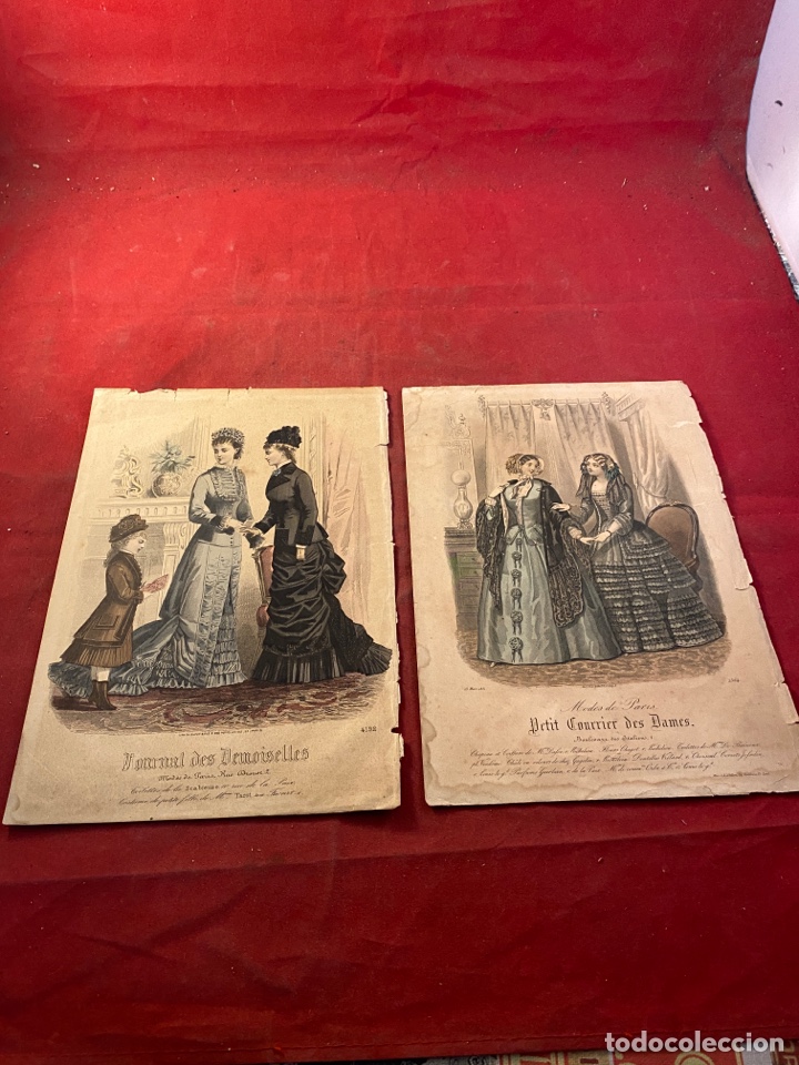 Arte: Pareja de litograf&iacute;as MODES DE PARIS