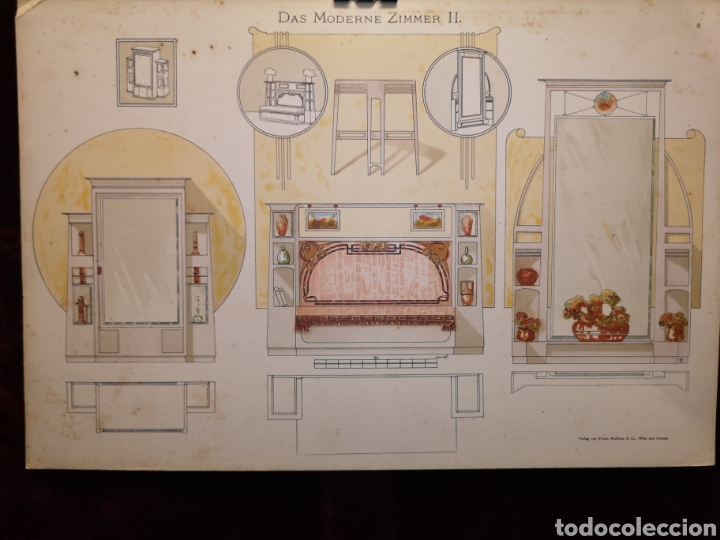 Kunst: LITOGRAF&Iacute;A ALEMANA ORIGINAL MODERNISTA - 30 X 45.50 CM