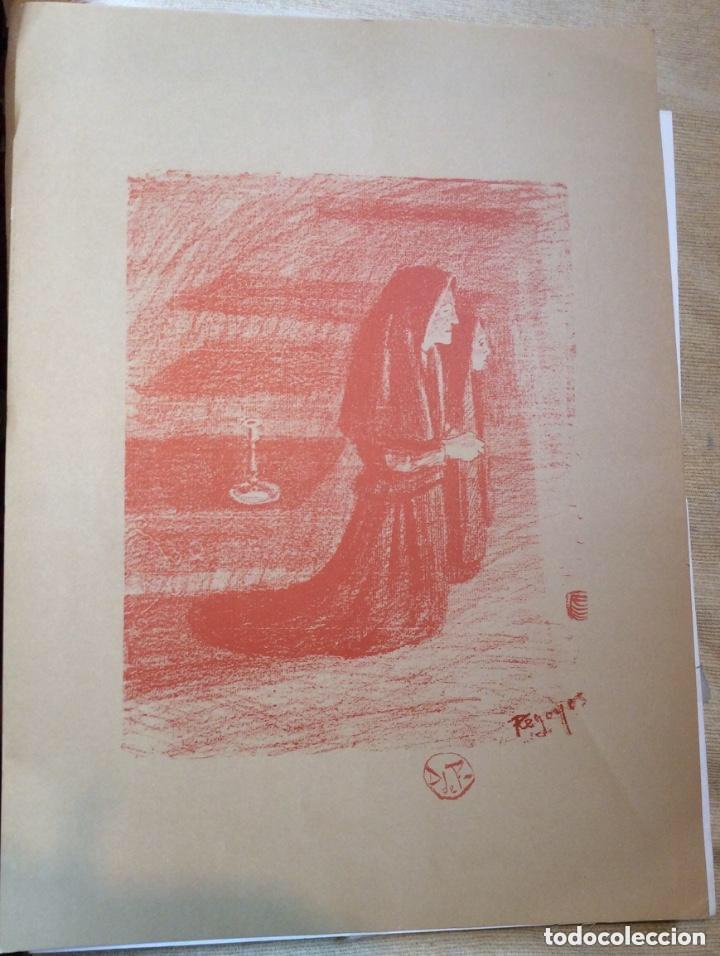 Arte: Litografía de DARÍO DE REGOYOS - ALBUM VASCO - ORACIÓN