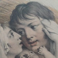 Arte: LITOGRAFÍA FRANCESA ILUMINADA A MANO L'ETÉ EL VERANO DE L. BOILLY 1824