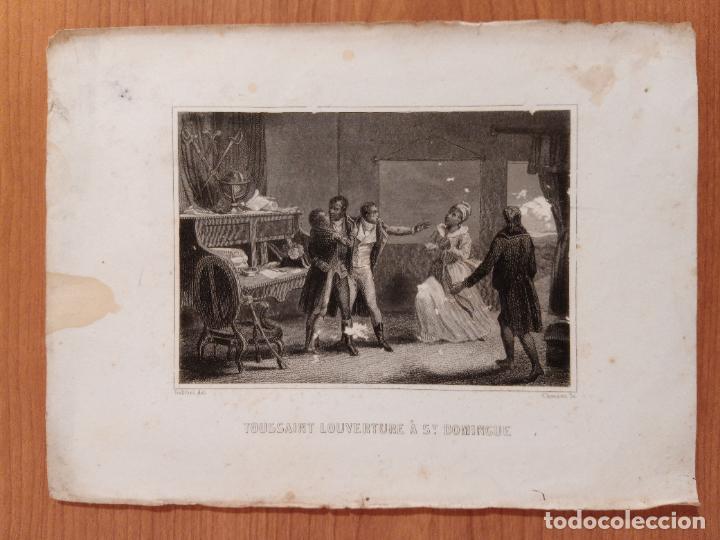 Arte: ANTIGUA LITOGRAF&Iacute;A CHAMSON SC. GABRIEL DEL. TOUSSAINT LOUVERTURE A ST DOMINGUE. MOTIVOS MILITARES
