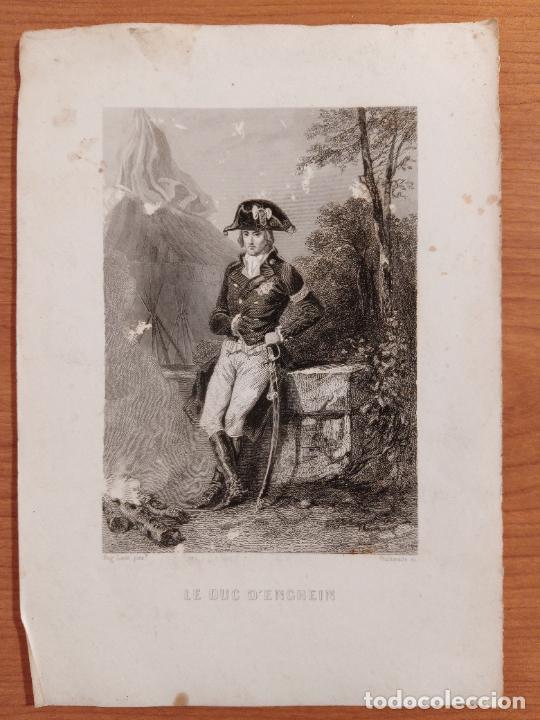 Arte: ANTIGUA LITOGRAF&Iacute;A. OUTHWAITE SC. EUG LAMI PINX. LE DUC D'ENGHEIN. MOTIVOS MILITARES