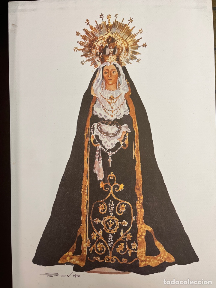 Arte: LITOGRAFIA DE JOSE GUTIERREZ PETEN - ALICANTE - LA VIRGEN DEL REMEDIO - 1990