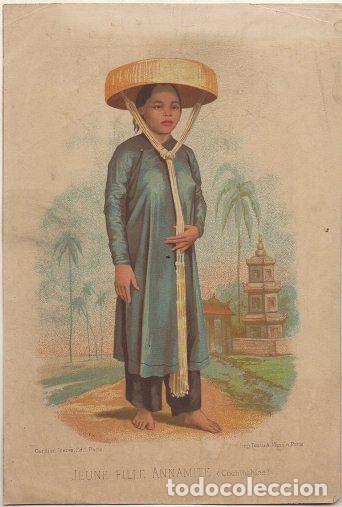 Arte: LITOGRAFIA ORIGINAL. JEUNE FILLE ANNAMITE. COCHINCHINE G-TIPYCOST-109