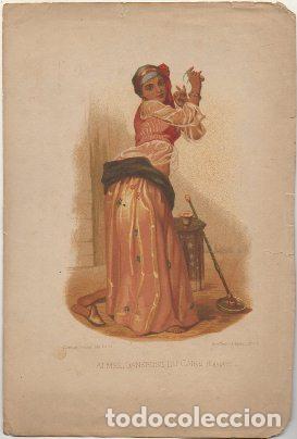 Arte: LITOGRAFIA ORIGINAL. ALM&Eacute;E, DANSEUSE DU CAIRE. EGIPTE G-TIPYCOST-112