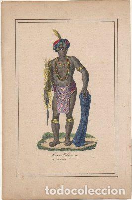 Arte: LITOGRAFIA ORIGINAL. ILES MOLUQUES G-TIPYCOST-125