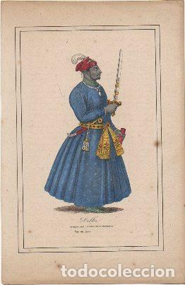 Arte: LITOGRAFIA ORIGINAL. DELHI. GENERAL DES GARDES L'EMPEREUR G-TIPYCOST-134