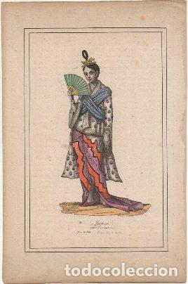 Arte: LITOGRAFIA ORIGINAL. JAPON. DAME DE DISTINCTION G-TIPYCOST-135