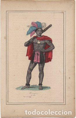 Arte: LITOGRAFIA ORIGINAL. MEXIQUE. GUERRIEUR G-TIPYCOST-137