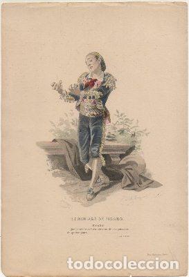 Arte: LITOGRAFIA ORIGINAL. LE MARIAGE DE FIGARO. ACTO V G-TIPYCOST-140