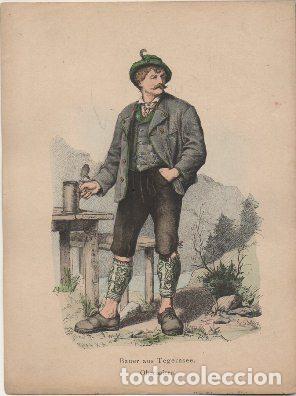 Arte: LITOGRAFIA ORIGINAL. BAUER AUS TEGERNSEE. OBERBAIERN G-TIPYCOST-153