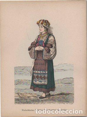 Arte: LITOGRAFIA ORIGINAL. MORLACHISCHES M&Auml;DCHEN (BRAUTKOSTIM) AUS ISTRIEN G-TIPYCOST-154