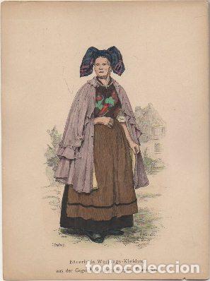 Art: LITOGRAFIA ORIGINAL. B&Auml;UERIN IN WEKTAGS-KLEIDUNG G-TIPYCOST-155