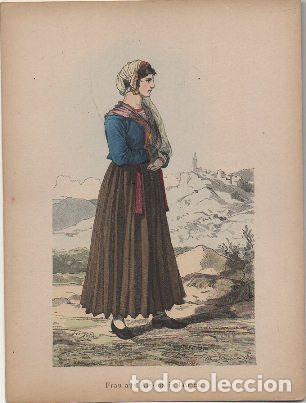 Arte: LITOGRAFIA ORIGINAL. FRAU AUS ALBONA IN ISTRIEN G-TIPYCOST-157