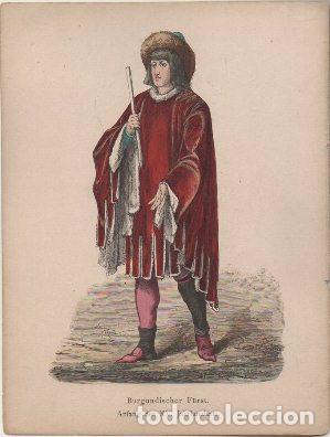 Arte: LITOGRAFIA ORIGINAL. BURGUNDISCHER F&Uuml;RST. JAHRHUNDERTS G-TIPYCOST-158