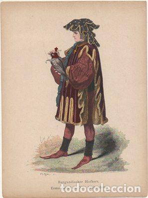 Arte: LITOGRAFIA ORIGINAL. BURGUNDISCHER HOFHERR G-TIPYCOST-163
