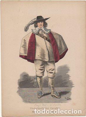 Arte: LITOGRAFIA ORIGINAL. NIEDERL&Auml;NDISCHER CAVALIER. MITTE DES XVll G-TIPYCOST-166