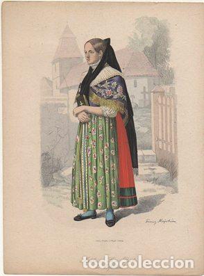 Arte: LITOGRAFIA ORIGINAL. M&Auml;DCHEN AUS GROSS. DENKTE G-TIPYCOST-171