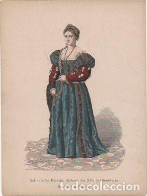 Art: LITOGRAFIA ORIGINAL. ITALIENISCHE F&Uuml;RSTIN. ANFANG DES XVl. LA BELLA DI TIZIANO G-TIPYCOST-181