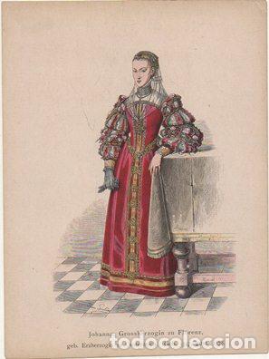 Art: LITOGRAFIA ORIGINAL. JOHANNA. GROSSHERZOGIN ZU FLORENZ. GEB. 1547. GEST. 1578 G-TIPYCOST-182