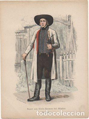 Art: LITOGRAFIA ORIGINAL. BAUER AUS KLEIN-BREMEN BEI MINDEN. WESTFALEN G-TIPYCOST-186