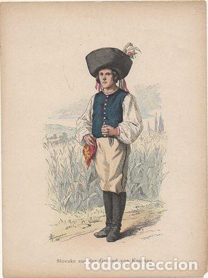 Art: LITOGRAFIA ORIGINAL. SLOVAKE AUS DER GEGEND VON KASCHAU G-TIPYCOST-189